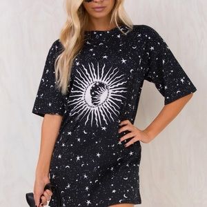 Princess Polly Motel tee shirt dress size L